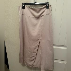 Express midi Cream Colored Skirt size Large